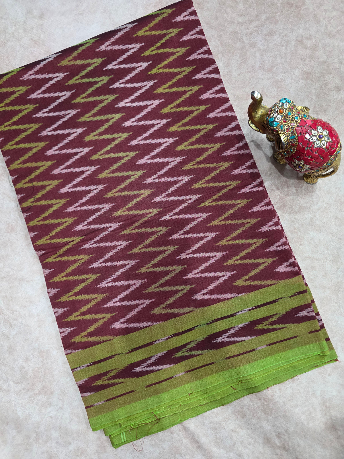 Mercerised warp ikkat saree - WW270