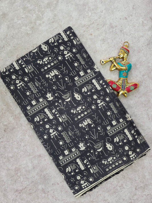 Pure kalamkari cotton running material (0.5mtr)-DK108