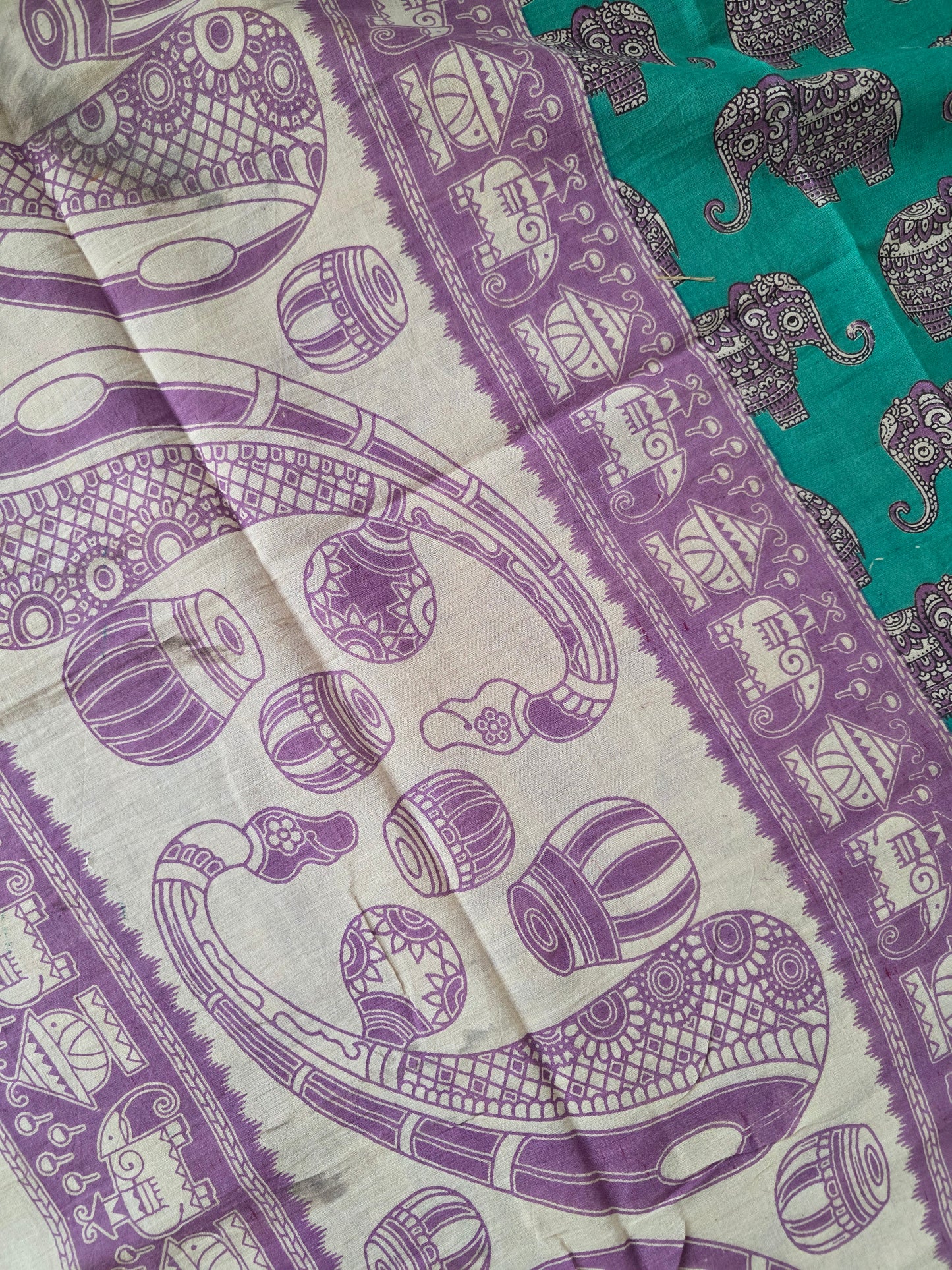 Pure Kalamkari Cotton Salwar Set (2.50 Metres) - Ak351