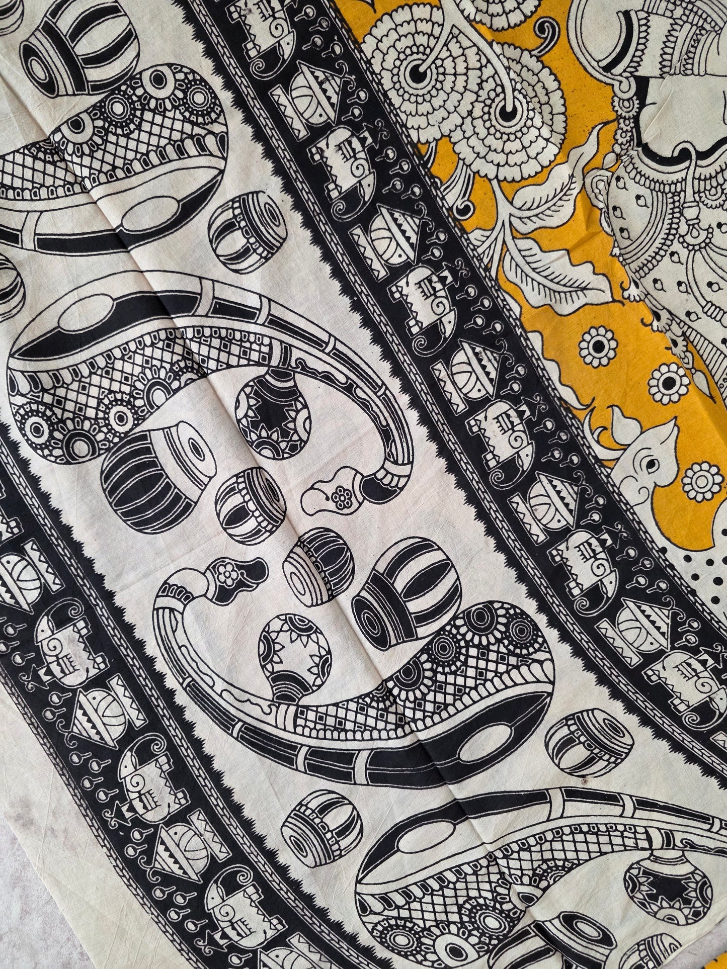 Pure Kalamkari Cotton Salwar Set (2.50 Metres) - Ak362