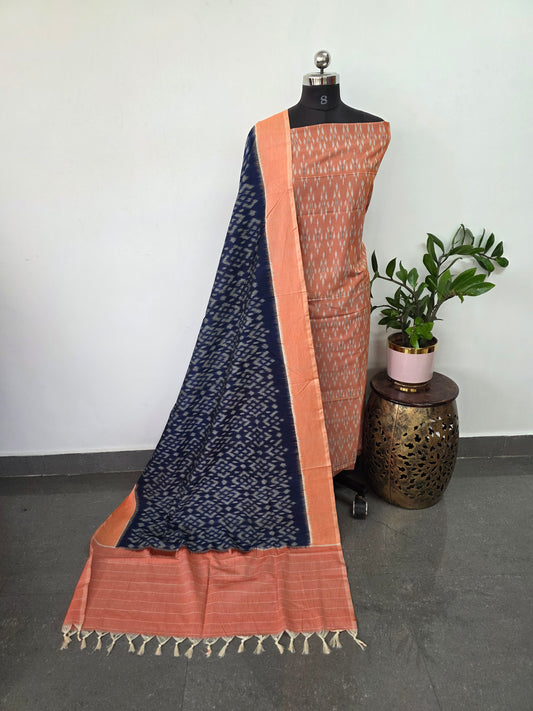 Handloom Mercerised ikkat cotton salwar set - KK196