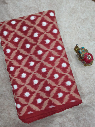 Handloom double ikkat  running material - WW418