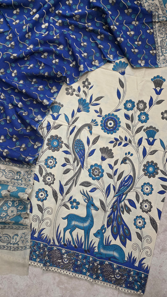 Penkalamkari- inspired  kalamkari  cotton set - RV179