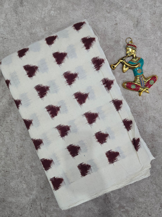 Pochampally double ikkat  running material ( 0.5 mtrs)- NV300
