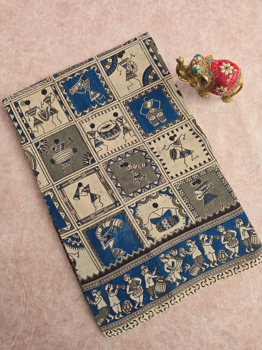 Authentic pure kalamkari cotton saree - HZ25