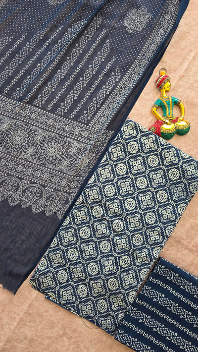 Heavy kantha Ajrakh cotton set - VC99