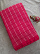 Prewashed kantha stitch Checked  South cotton running material - HRM403