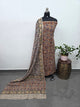 Handblock pure kalamkari cotton set (2 pc set) - AK524