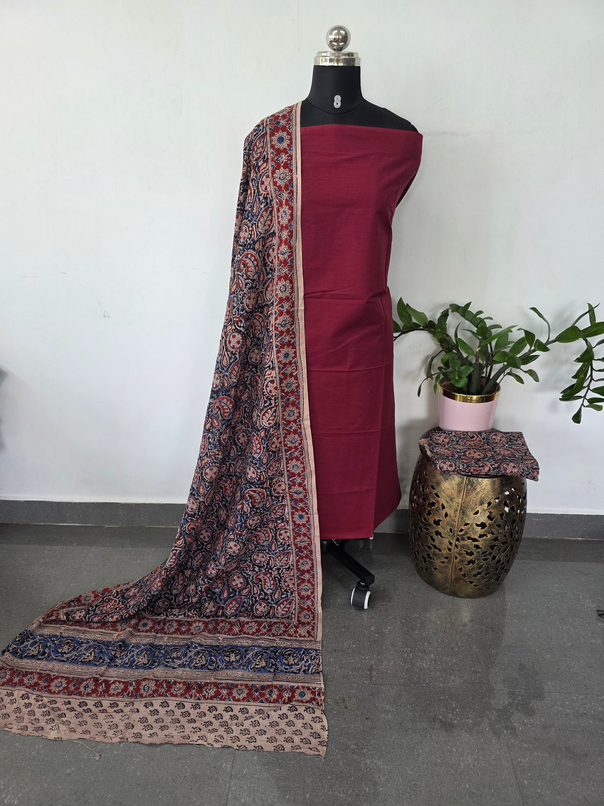Handblock kalamkari cotton set -AK444
