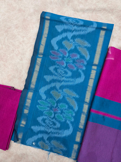 Pochampally sico set with ikkat damn -WW539