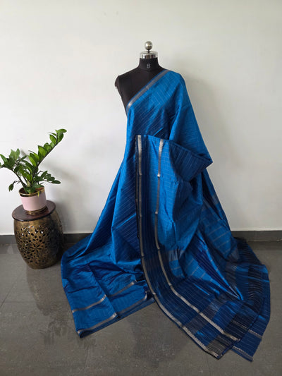 Premium checked semi mangalagiri pattu saree - MAA162