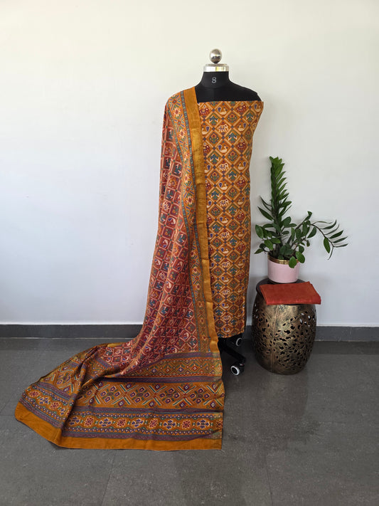 Premium semi Patola silk set - PK28