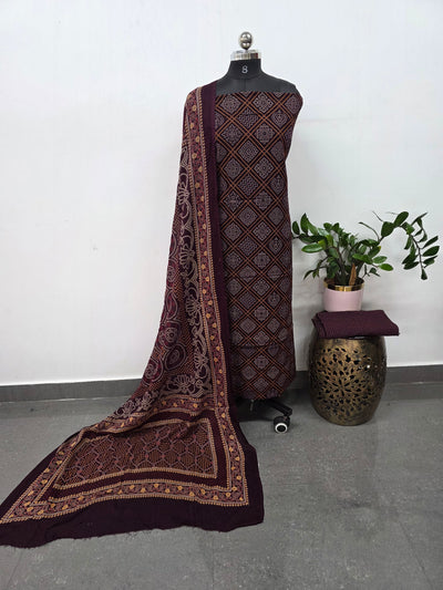 Ajrakh rayon cotton set - VZ48
