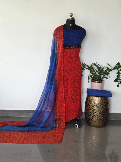 Handblock georgette salwar set -GE133