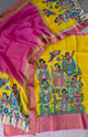 Handcrafted Kalahasthi Penkalamkari bangalore silk set - KH80