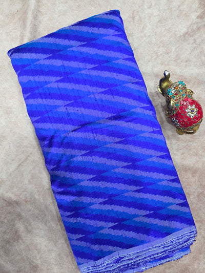 Pochampally dubbian ikkat silk running fabric - WW142