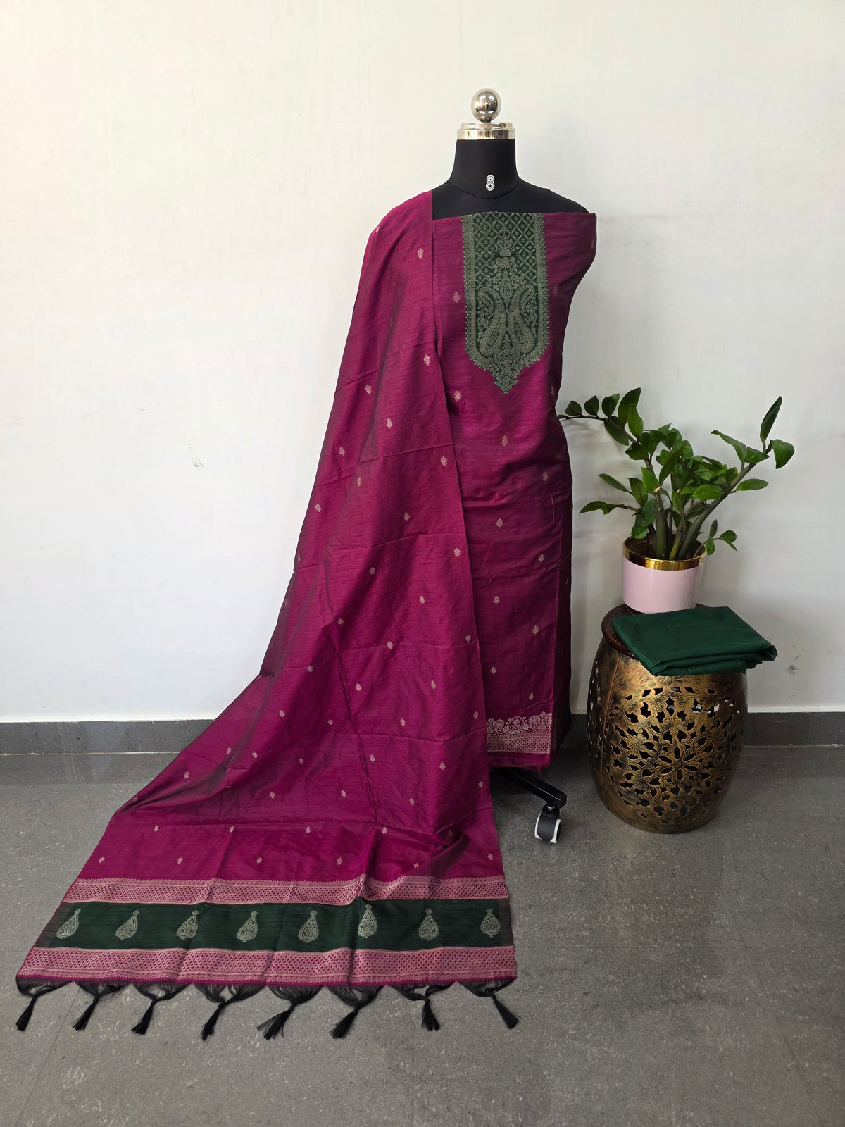 Banarasi Raw silk brocade suit-DW4