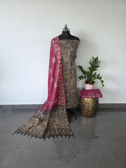 Bhagalpuri batik set- BB9