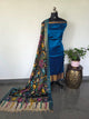 Handloom mangalagiri pattu with penkalamkari duppatta -MP11