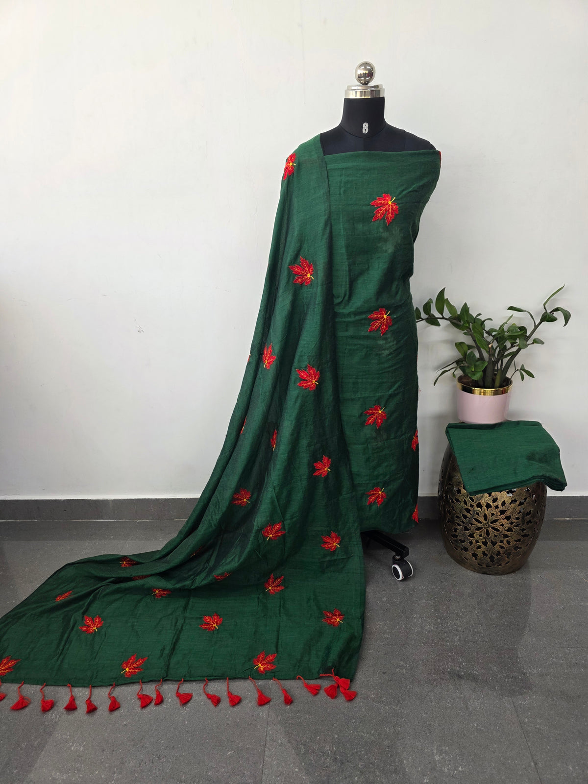 Embroidery Khadi cotton salwar -JMM507