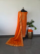 Premium Banarasi soft silk set - orange BS2