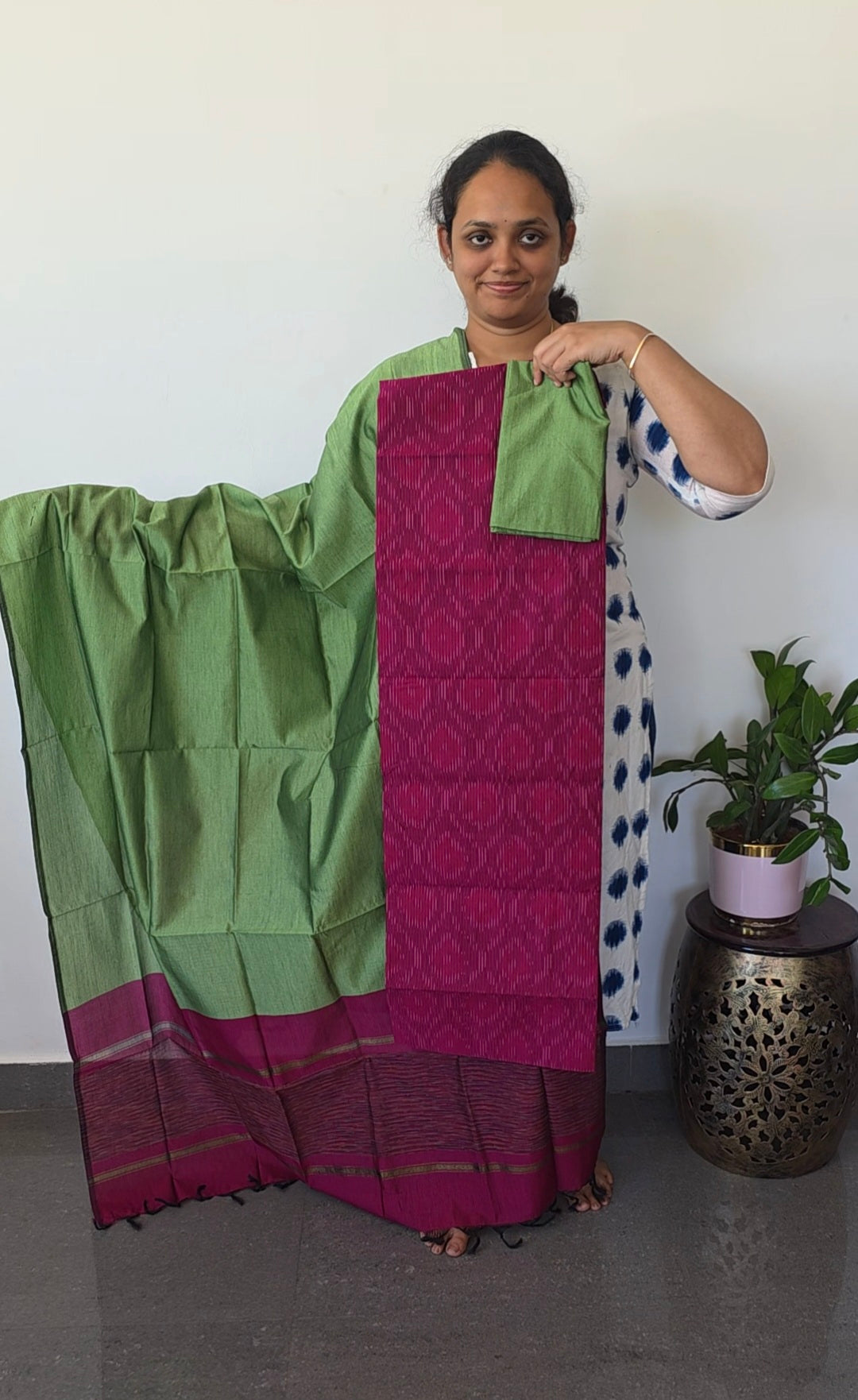 Pochampally full ikkat sico set - SZ265