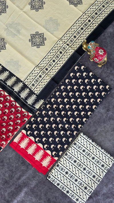 Handblock jaipuri pure cotton set -JA920