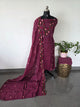 Mul chanderi Lotus embroidery set-FC81