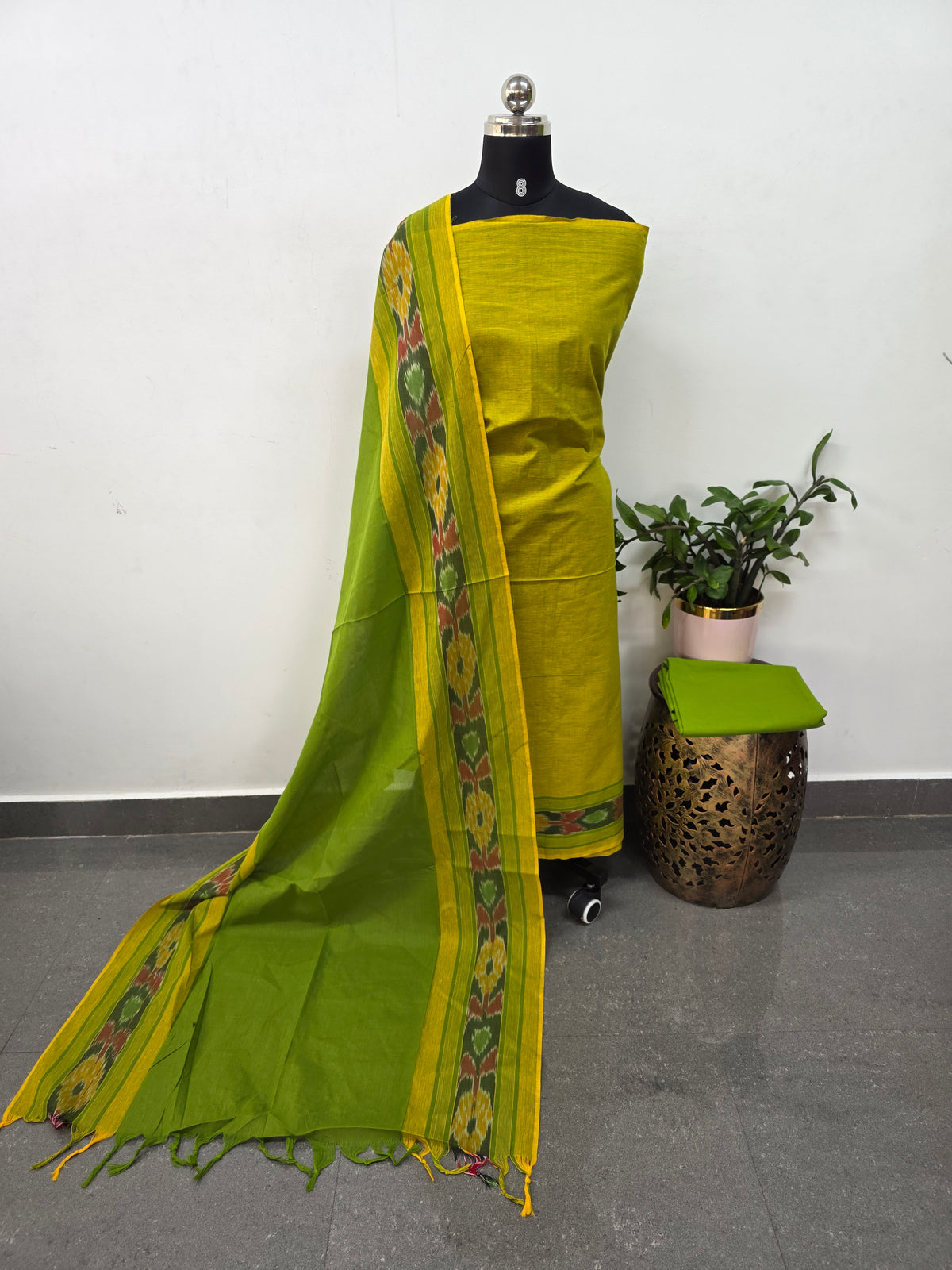 Pochampally border south cotton set - HA187