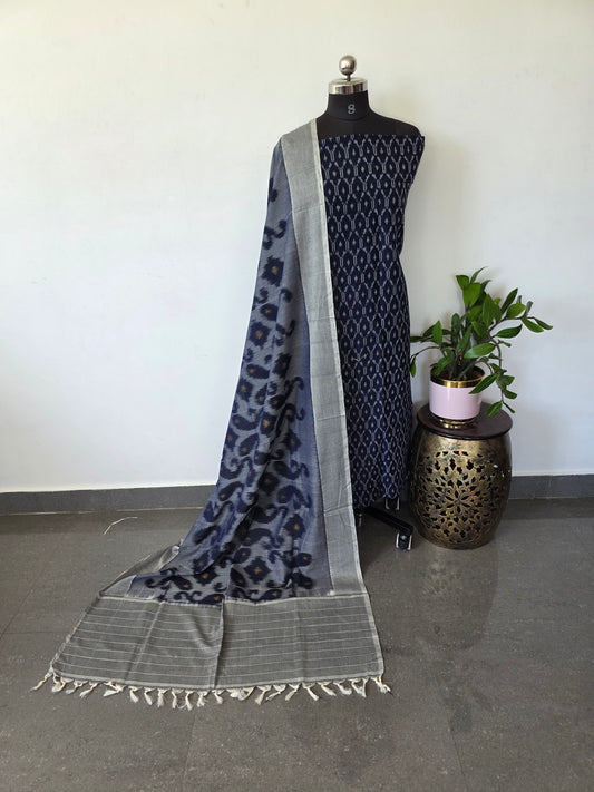 Handloom Mercerised ikkat cotton salwar set - KK104