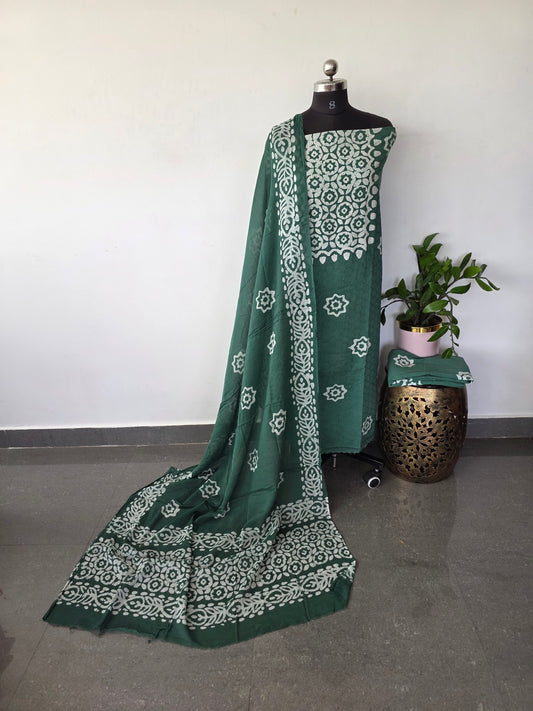 Schiffli batik cotton set - BA216