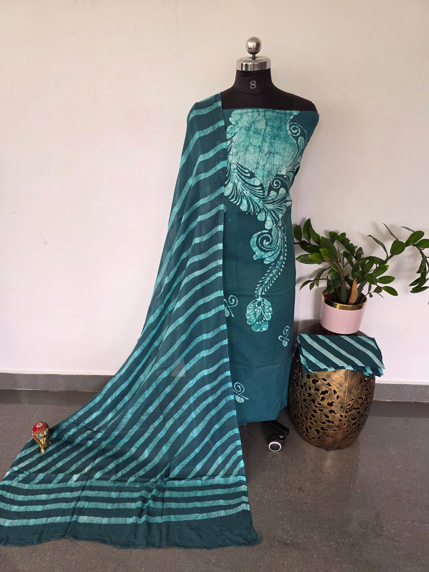 Handcrafted Batik cotton salwar set -BS56