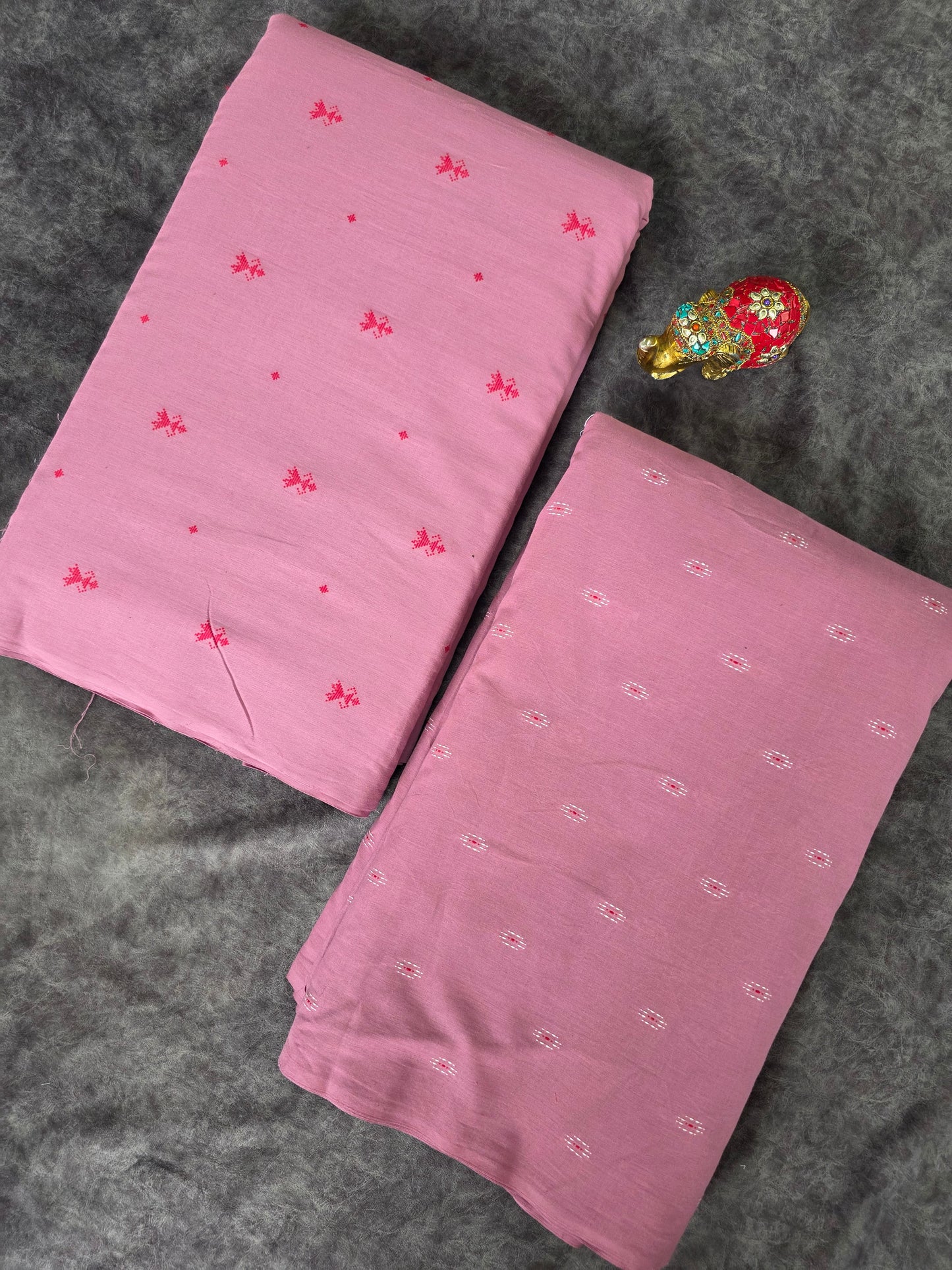 Prewashed south cotton jacquard weave cords set  ( 5 mtrs ) - HRM181