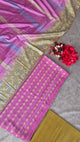 Bhagalpuri Katan discharge print silk set - DB5