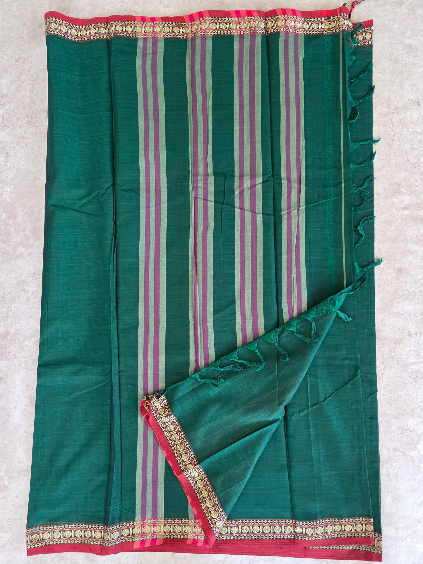 Mercerised checked narayanapet with saree - NA219