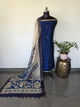 Fusion Narayanapet with handcrafted chennuri silk kalamkari duppatta -NA685