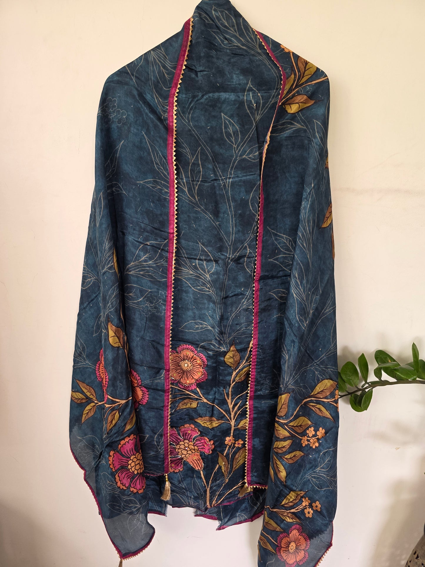 Penkalamkari inspired Viscose Modal silk set-VM41