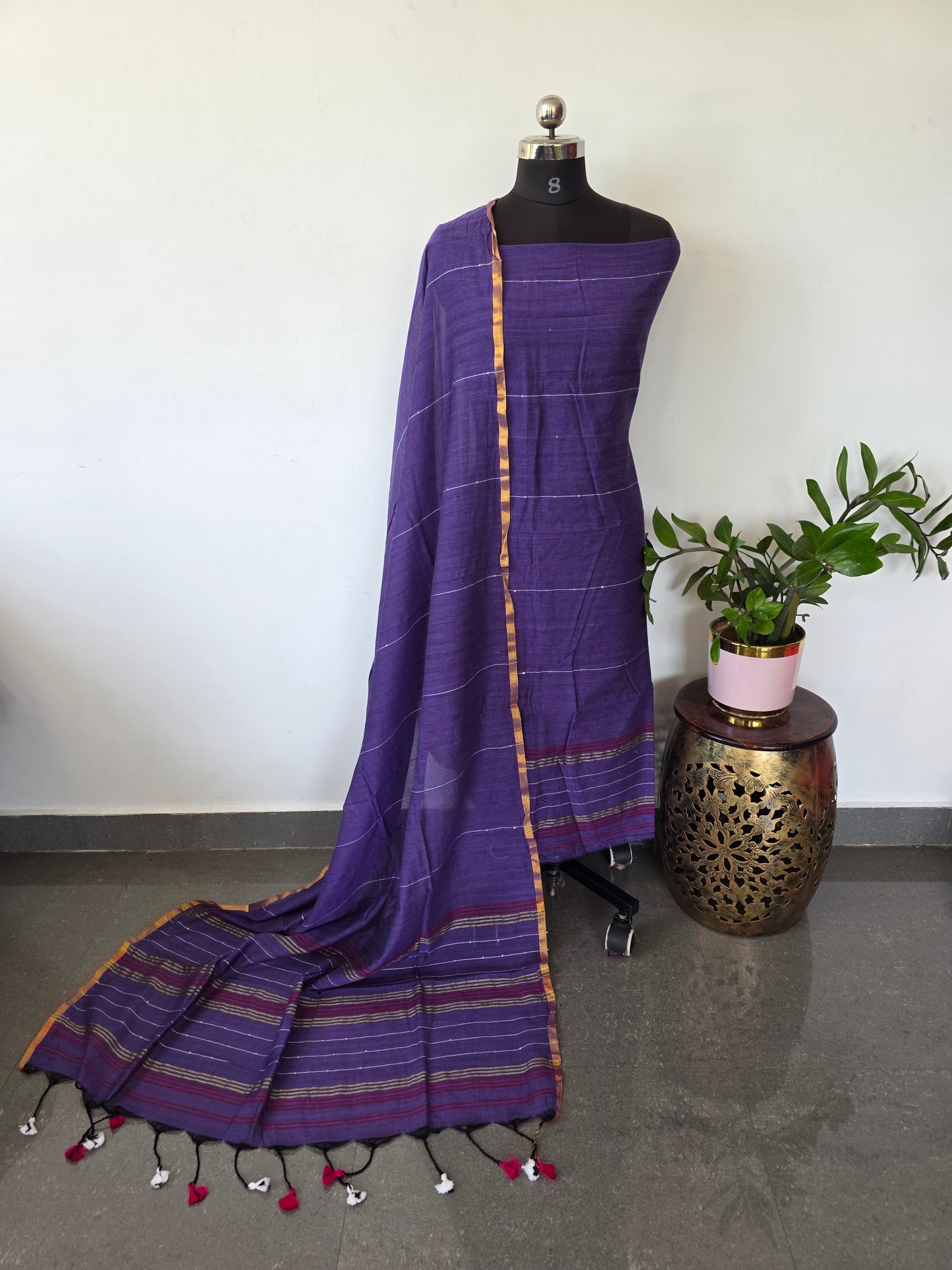 Premium mul khadi sequence work set - MUL353