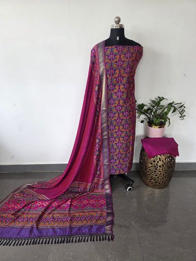 Premium semi Patola silk set -PK118