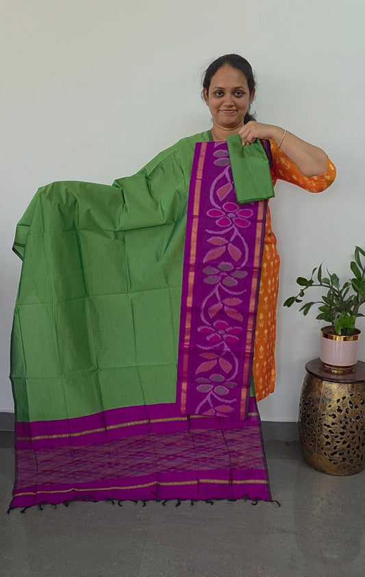 Pochampally sico set with ikkat damn- SZ289