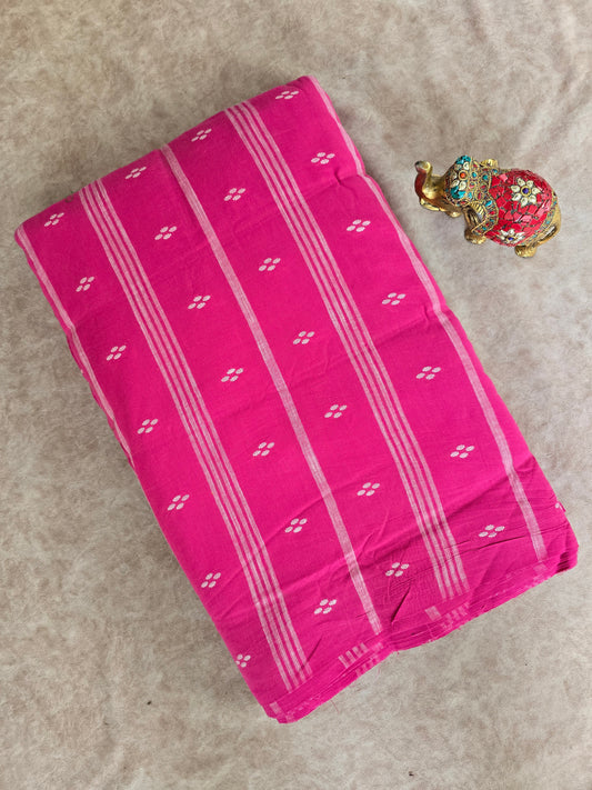 Prewashed Pure handloom cotton running material ( 2.5 mtrs ) - HRM52