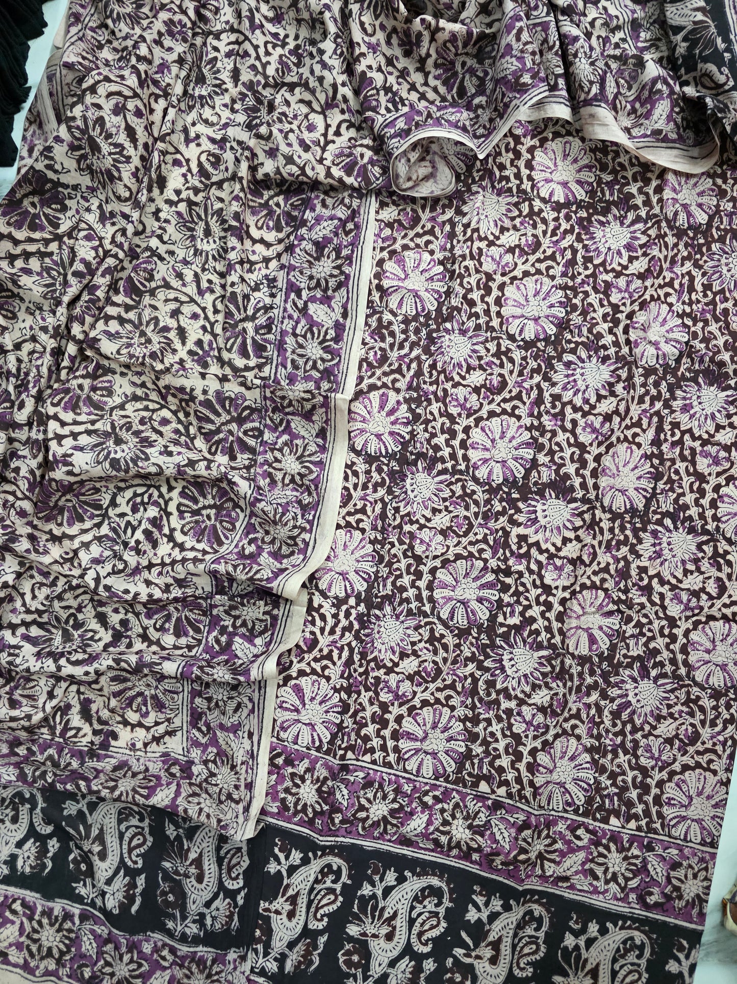 Handblock pure kalamkari cotton set  - RV168