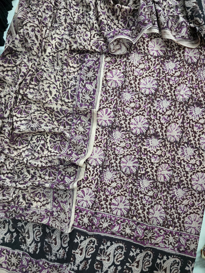 Handblock pure kalamkari cotton set - RV168