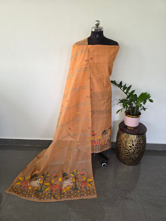 Premium jamdhani paithani silk cotton set - BB70