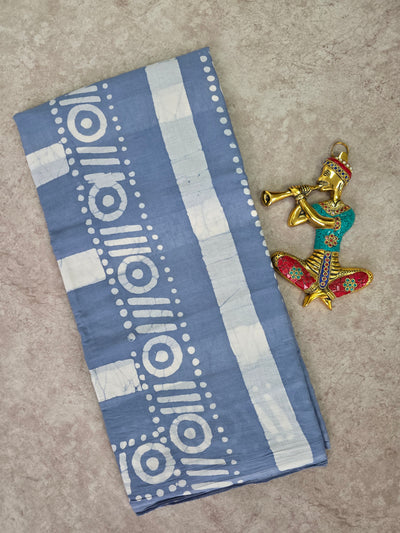 Handblock Jaipuri pure cotton saree - JA526