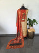 Penkalamkari inspired Muslin silk set-VM50