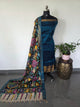 Handloom mangalagiri pattu with penkalamkari duppatta -MP17