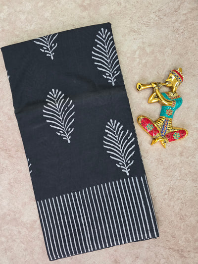 Handblock Jaipuri pure cotton saree - JA530