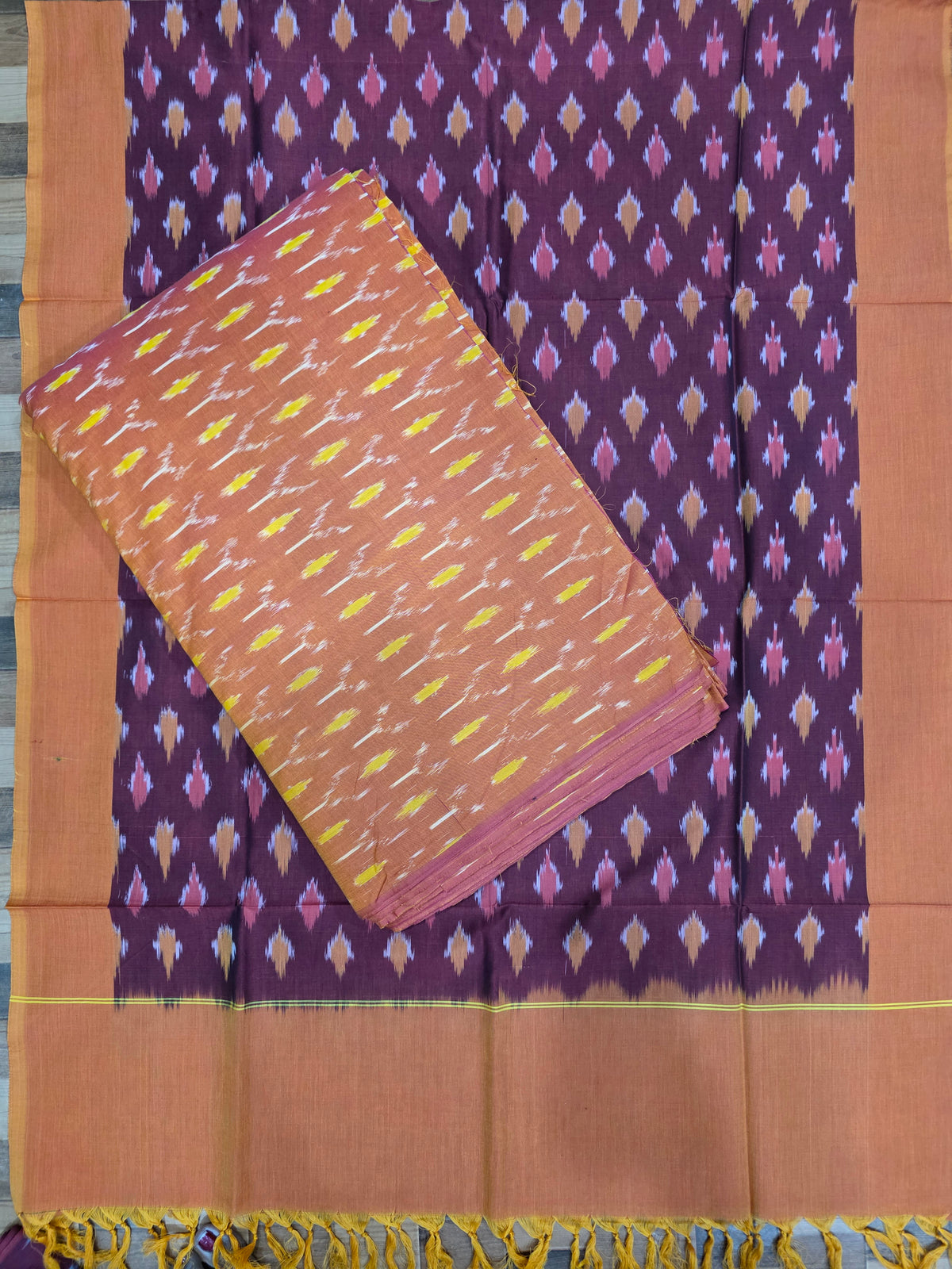 Handloom Mercerised ikkat cotton salwar set -WW833