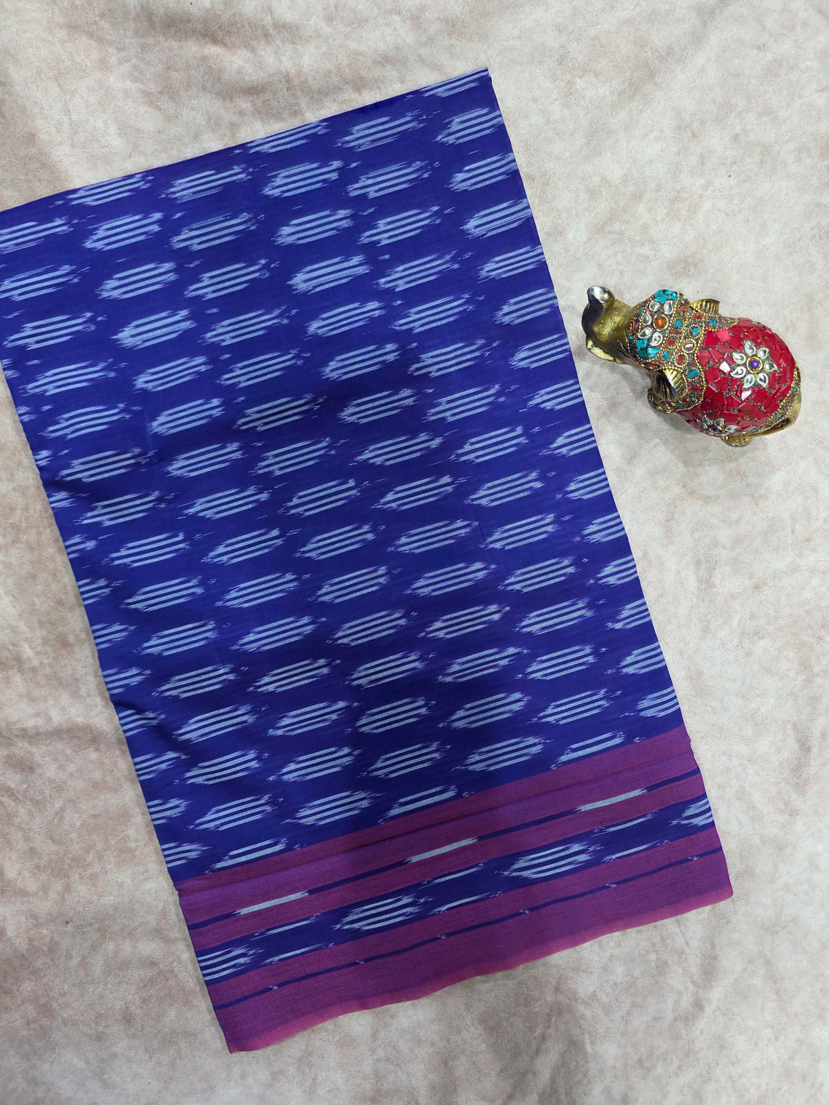 Mercerised warp ikkat saree - WW208